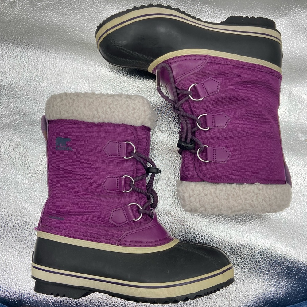 SOREL YOOT PAC™ Nylon Youth Waterproof Boot Purple 6